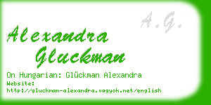 alexandra gluckman business card